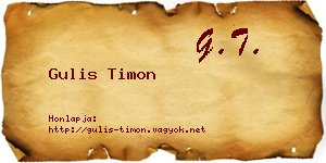 Gulis Timon névjegykártya